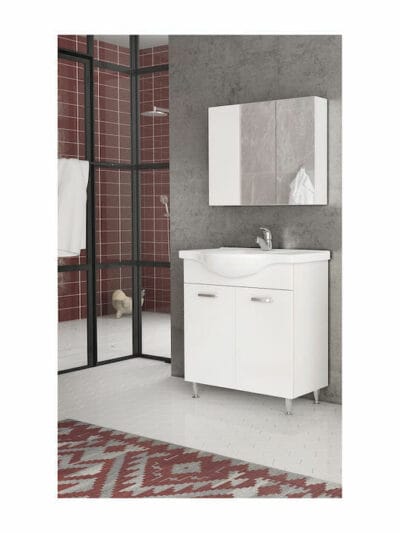 ΕΠΙΠΛΟ ΜΠΑΝΙΟΥ DROP LUNA 80 ΛΕΥΚΟ 5FLU080WH