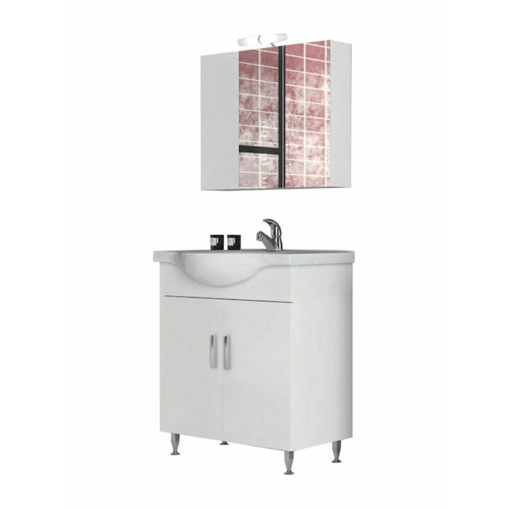 ΕΠΙΠΛΟ ΜΠΑΝΙΟΥ DROP LUNA 80 ΛΕΥΚΟ 5FLU080WH