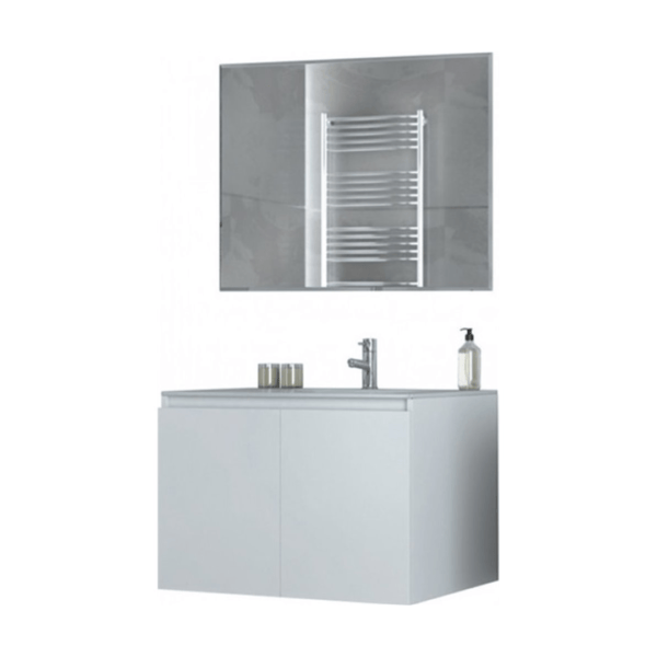 ΕΠΙΠΛΟ ΜΠΑΝΙΟΥ DROP VERONA SLIM 75 ΛΕΥΚΟ ΜΕ ΑΠΛΟ ΚΑΘΡΕΦΤΗ 5FRVM75WH