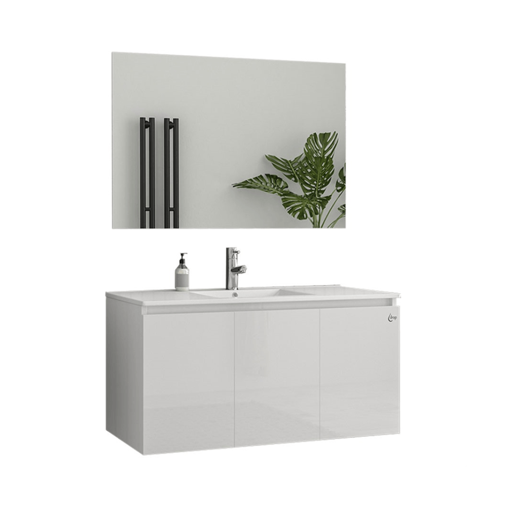 ΕΠΙΠΛΟ ΜΠΑΝΙΟΥ DROP VERONA SLIM 100 ΛΕΥΚΟ ΜΕ ΑΠΛΟ ΚΑΘΡΕΦΤΗ 5FVRM10WH