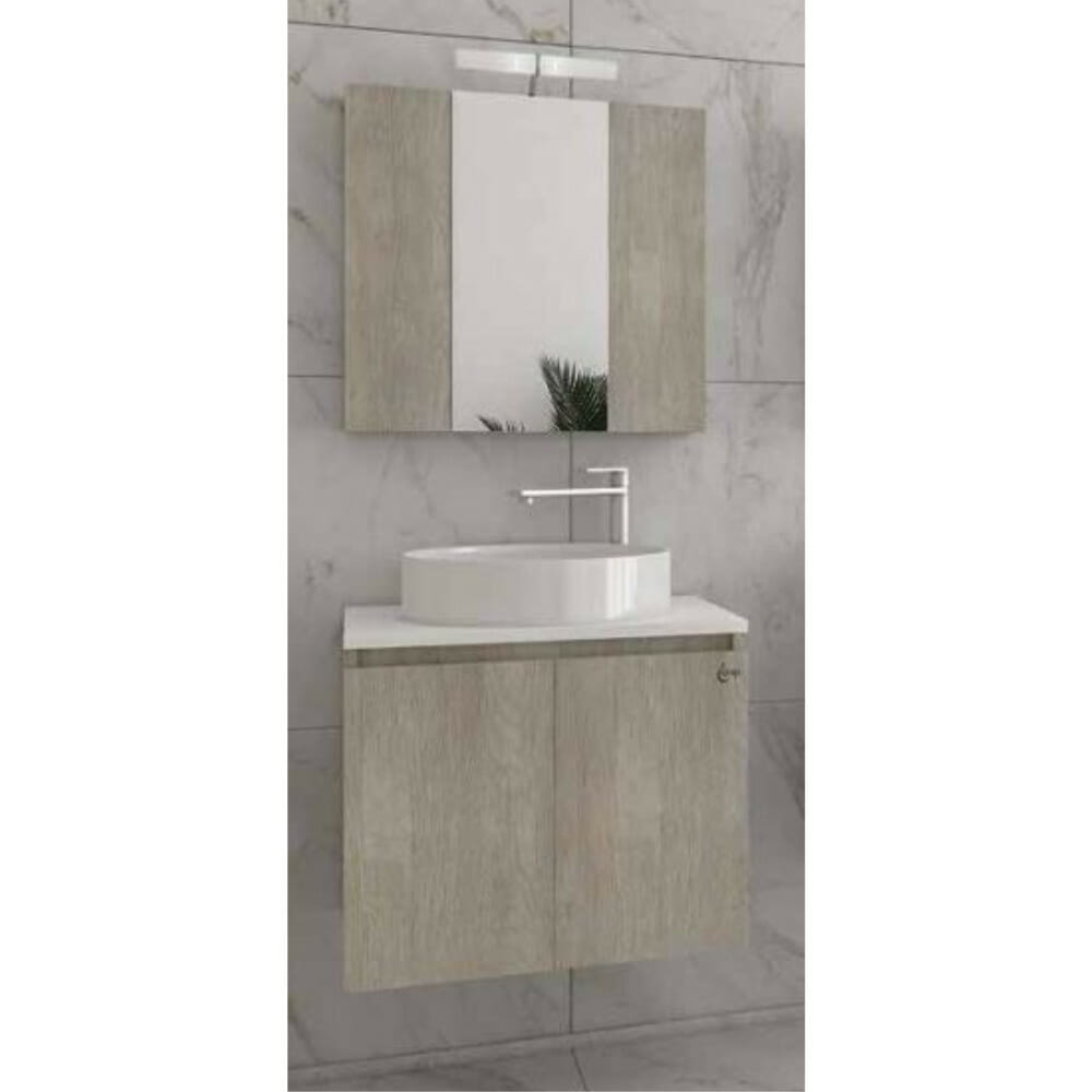 ΕΠΙΠΛΟ ΜΠΑΝΙΟΥ DROP VERONA TOP 60 ΜΠΕΖ ΜΕ ΕΠΙΚΑΘΗΜΕΝΟ ΝΙΠΤΗΡΑ 5FVRP60SL