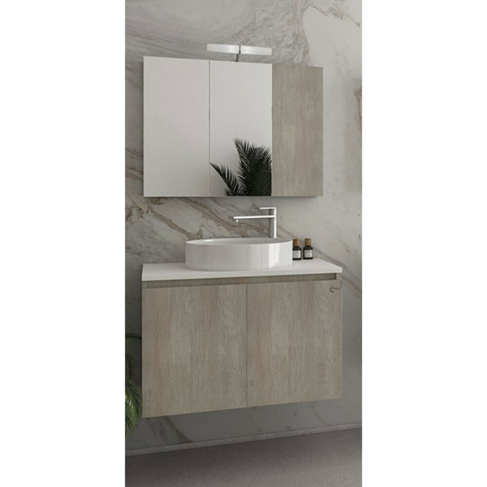 ΕΠΙΠΛΟ ΜΠΑΝΙΟΥ DROP VERONA TOP 75 ΜΠΕΖ ΜΕ ΕΠΙΚΑΘΗΜΕΝΟ ΝΙΠΤΗΡΑ 5FVRP75SL