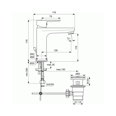 ΜΠΑΤΑΡΙΑ ΝΙΠΤΗΡΑ IDEAL STANDARD CERAFINE D BC491AA