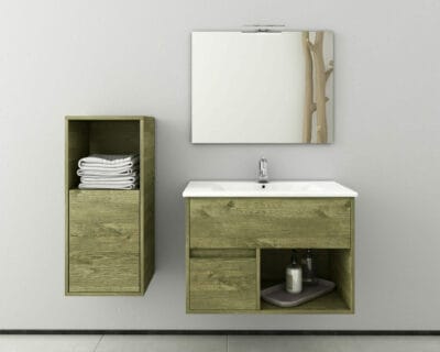 ΕΠΙΠΛΟ ΜΠΑΝΙΟΥ DROP SORRENTO 85 NATURAL WOOD ΜΕ ΒΑΣΗ, ΝΙΠΤΗΡΑ, ΚΑΘΡΕΦΤΗ ΚΑΙ ΣΤΗΛΗ 5PSO085NW | 5KPN080MR | 6BAT085PC | 5SSOL35NW