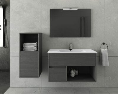 ΕΠΙΠΛΟ ΜΠΑΝΙΟΥ DROP SORRENTO 75 GRAPHITE ΜΕ ΒΑΣΗ, ΝΙΠΤΗΡΑ, ΚΑΘΡΕΦΤΗ ΚΑΙ ΣΤΗΛΗ 5PSO075GW | 5KPN075MR | 6BAT075PC | 5SSOR35GW