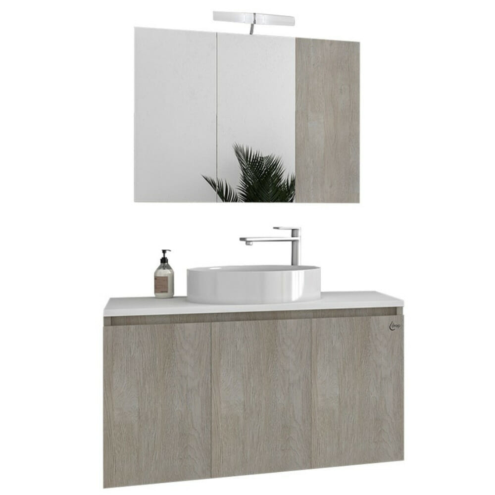 ΕΠΙΠΛΟ ΜΠΑΝΙΟΥ DROP VERONA TOP 90 ΜΠΕΖ ΜΕ ΕΠΙΚΑΘΗΜΕΝΟ ΝΙΠΤΗΡΑ 5FVRP90SL