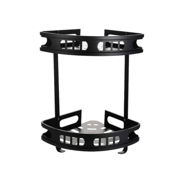 ΓΩΝΙΑΚΗ ΡΑΦΙΕΡΑ ΜΑΥΡΗ ΜΕ 2 ΡΑΦΙΑ DOMISTYLE SS304 270112-B
