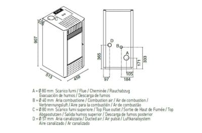 ΑΕΡΟΘΕΡΜΗ ΣΟΜΠΑ ΠΕΛΛΕΤ IRMA 10C 1 CANALIZZATO 9.2KW