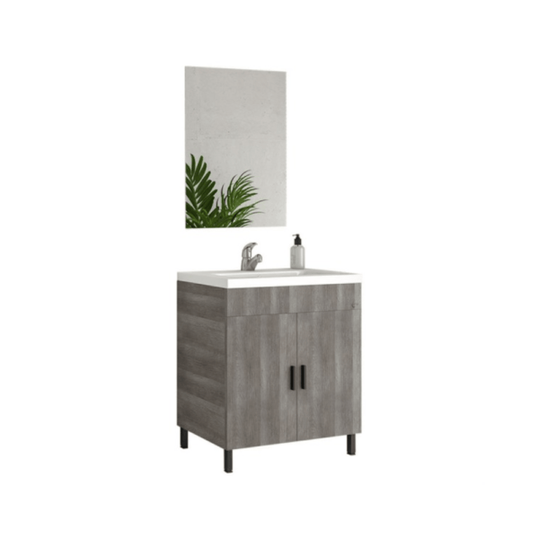ΕΠΙΠΛΟ ΜΠΑΝΙΟΥ DROP ROMA 60 ΜΕ ΑΠΛΟ ΚΑΘΡΕΦΤΗ SLIM LIGHT GRIGIO 5FRMM60SD