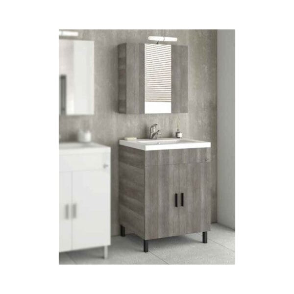 ΕΠΙΠΛΟ ΜΠΑΝΙΟΥ DROP ROMA 60 LIGHT GRIGIO 5FRM060SD