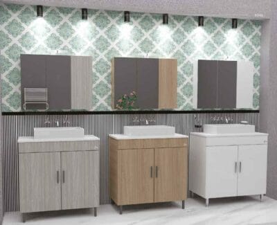 ΕΠΙΠΛΟ ΜΠΑΝΙΟΥ DROP ROMA 80 TOP ΜΕ ΕΠΙΚΑΘΗΜΕΝΟ ΝΙΠΤΗΡΑ LIGHT GRIGIO 5FRMP80SD