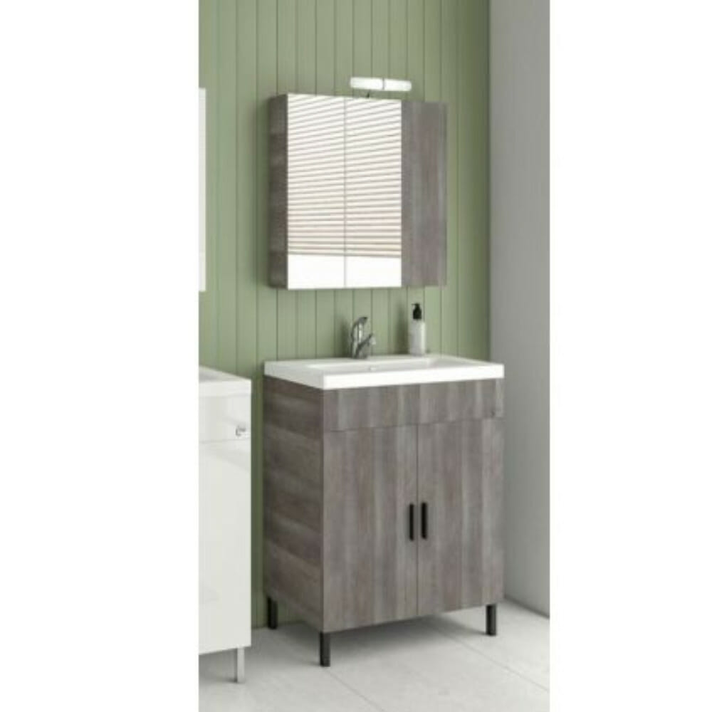 ΕΠΙΠΛΟ ΜΠΑΝΙΟΥ DROP ROMA 80 LIGHT GRIGIO 5FRM080SD