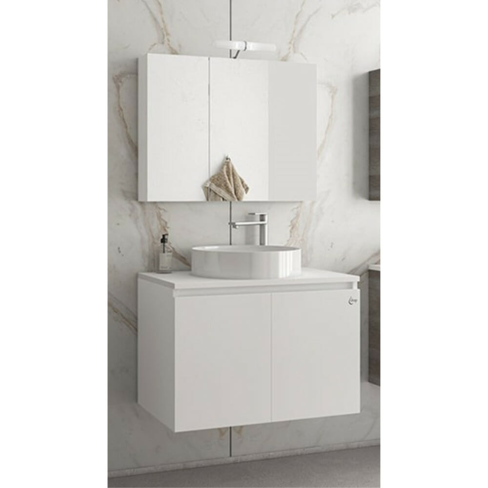 ΕΠΙΠΛΟ ΜΠΑΝΙΟΥ DROP VERONA TOP 75 ΛΕΥΚΟ ΜΕ ΕΠΙΚΑΘΗΜΕΝΟ ΝΙΠΤΗΡΑ 5FVRP75WH