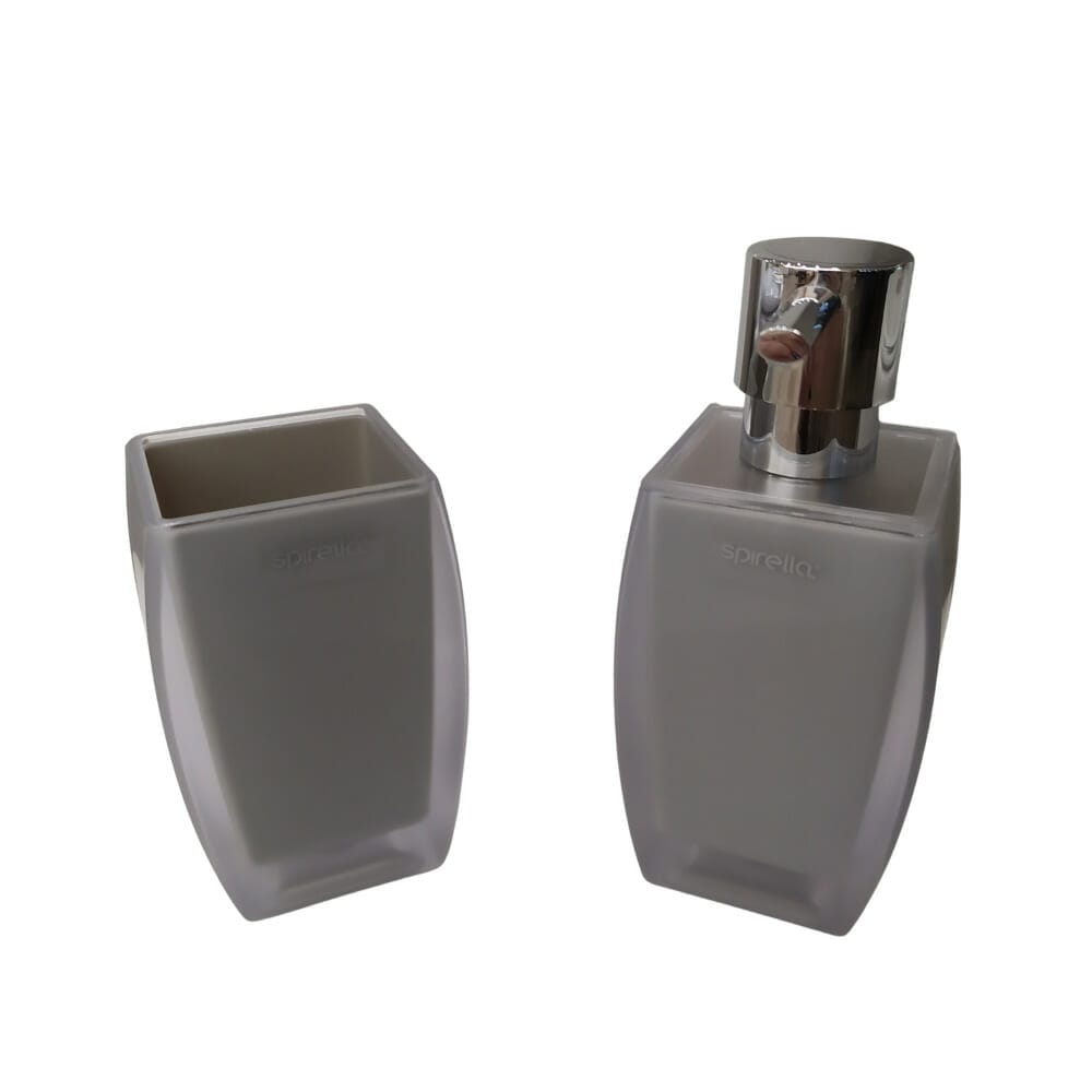 ΣΕΤ ΠΟΤΗΡΟΘΗΚΗ ΚΑΙ DISPENSER ΣΑΠΟΥΝΙΟΥ SPIRELLA GREY 03120.006 | 03119.006