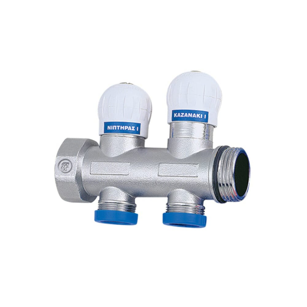 ΣΥΛΛΕΚΤΗΣ ΘΕΡΜΟΗΛΕΚΤΡΙΚΟΥ ΚΙΝΗΤΗΡΑ ΜΕ 2 ΠΑΡΟΧΕΣ ΕΙΣΟΔΟ 1" ΜΕ ΣΠΕΙΡΩΜΑ 24x19 661 PROTO BRASS FORM