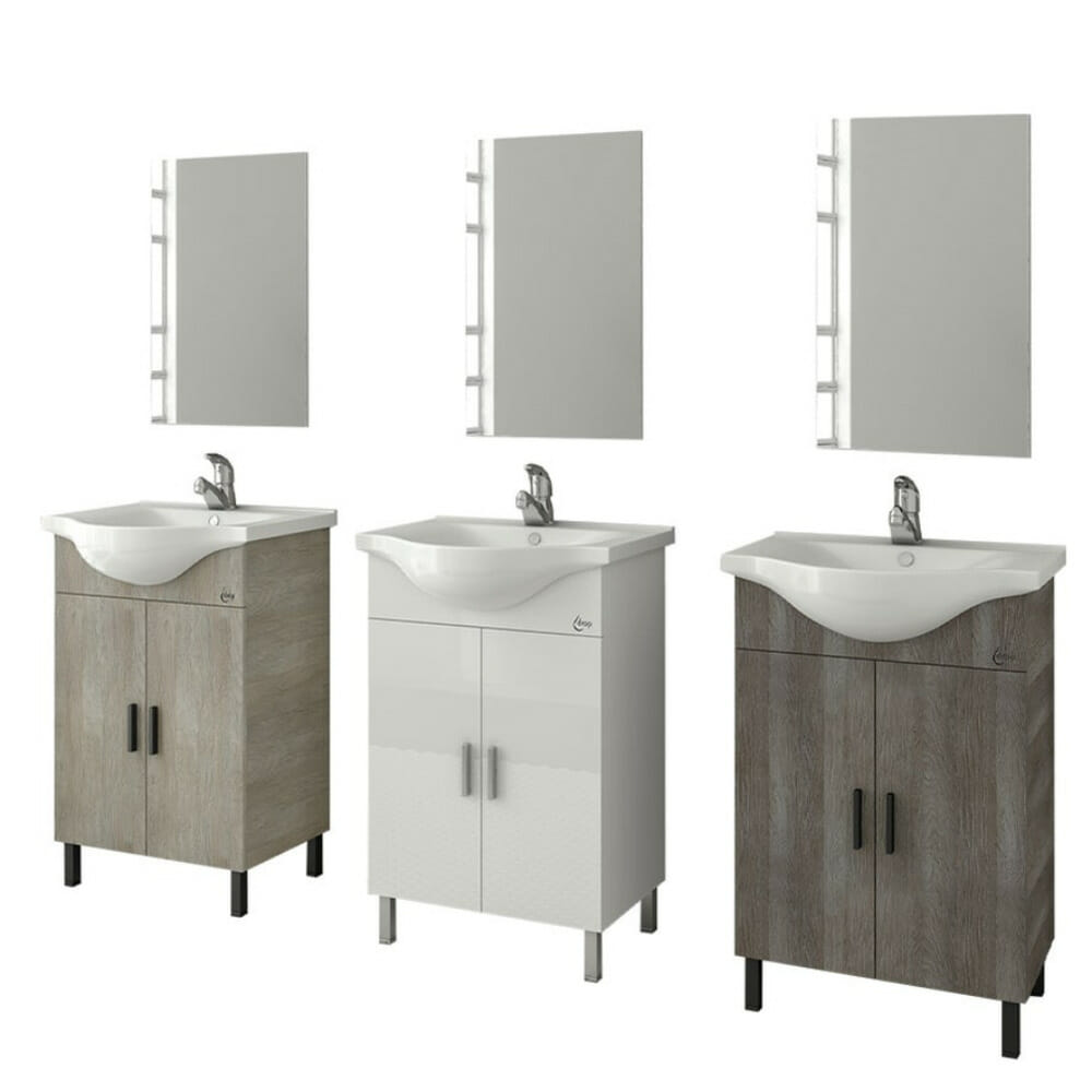 ΕΠΙΠΛΟ ΜΠΑΝΙΟΥ DROP LUNA 55 SLIM ΛΕΥΚΟ 5FLUM55WH