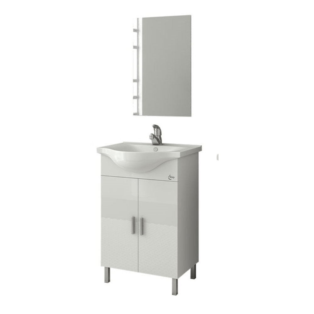 ΕΠΙΠΛΟ ΜΠΑΝΙΟΥ DROP LUNA 55 SLIM ΛΕΥΚΟ 5FLUM55WH