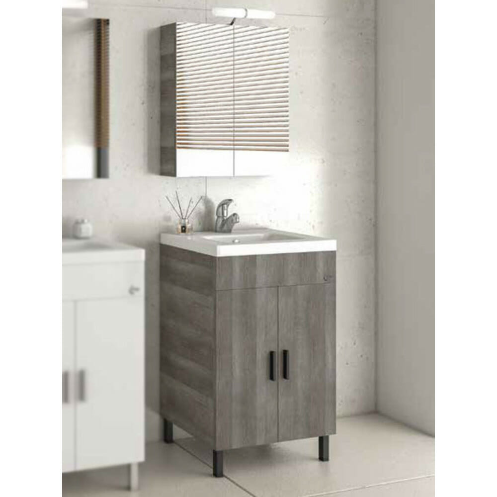 ΕΠΙΠΛΟ ΜΠΑΝΙΟΥ DROP ROMA 50 ΚΑΘΡΕΦΤΗ ΝΤΟΥΛΑΠΙ LIGHT GRIGIO 5FRM050SD