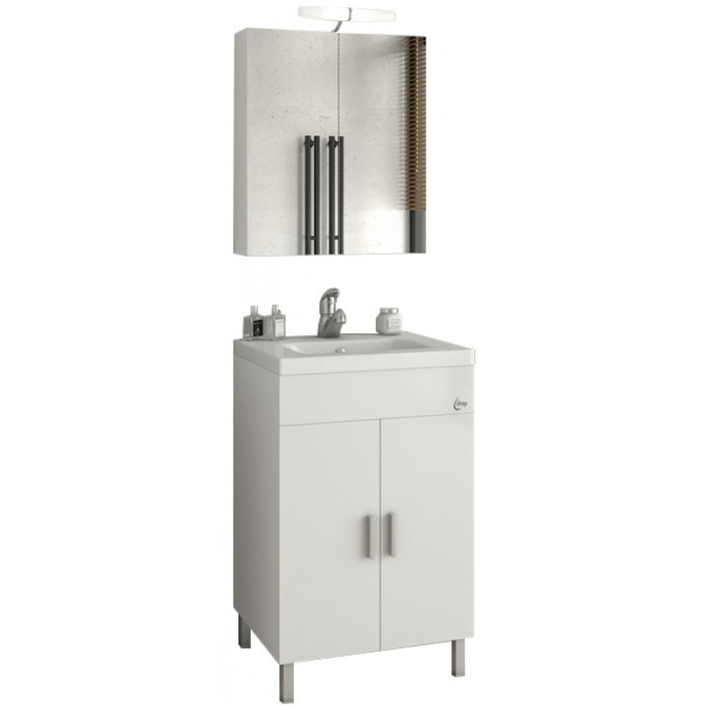 ΕΠΙΠΛΟ ΜΠΑΝΙΟΥ DROP ROMA 50 ΚΑΘΡΕΦΤΗ ΝΤΟΥΛΑΠΙ ΛΕΥΚΟ 5FRM050WH