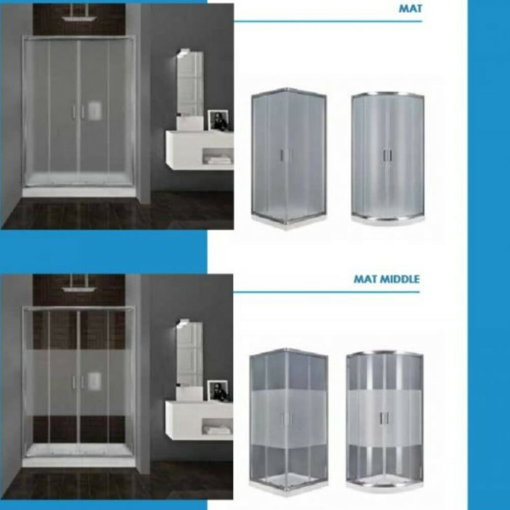 ΚΑΜΠΙΝΑ ΜΠΑΝΙΟΥ AQUARELLE VENIA 10 PLUS ΤΕΤΡΑΓΩΝΗ 80x80x195 MAT