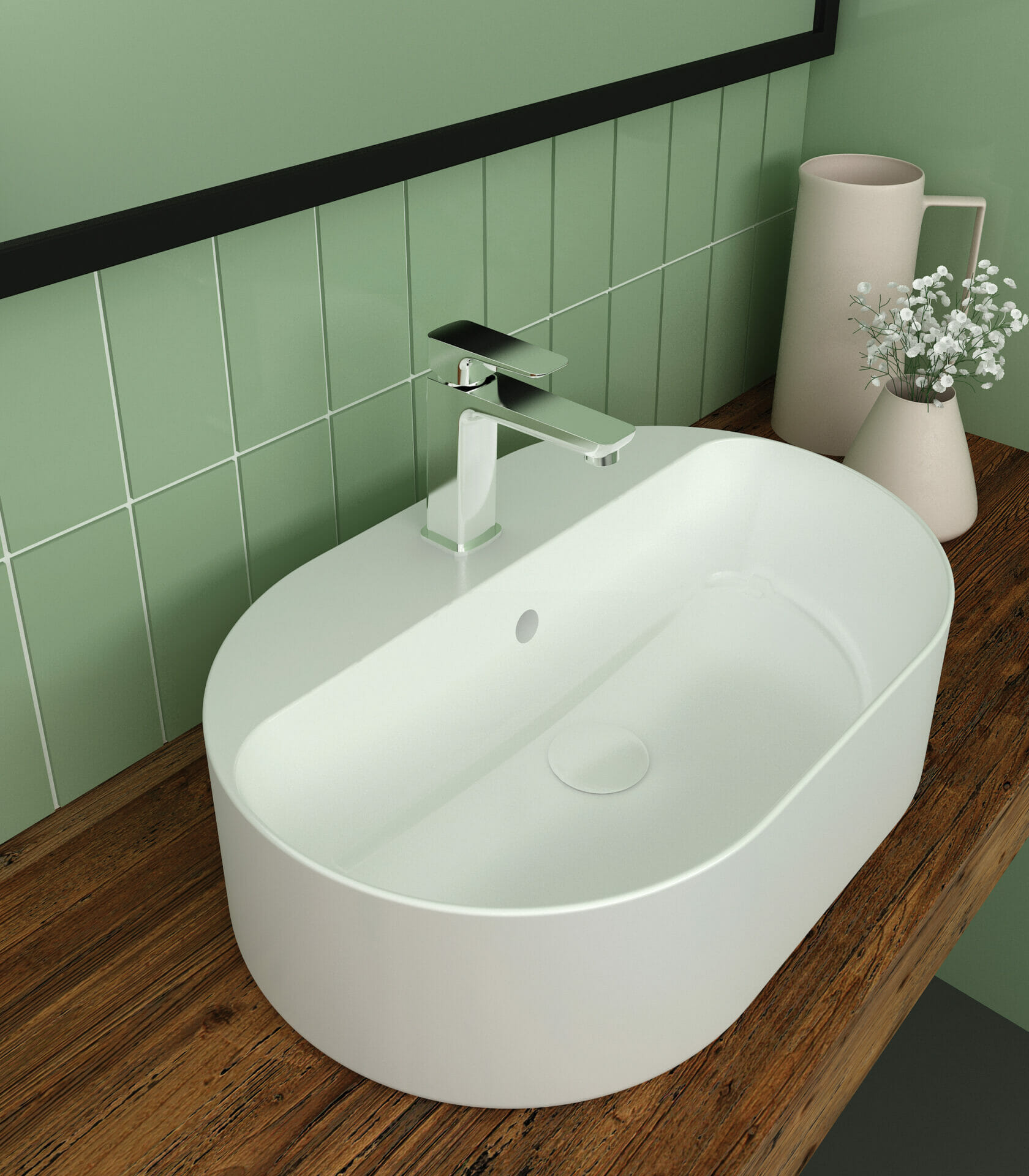 ΕΠΙΤΡΑΠΕΖΙΟΣ ΝΙΠΤΗΡΑΣ ΛΕΥΚΟΣ OPEN OVAL 02 60142 ORABELLA