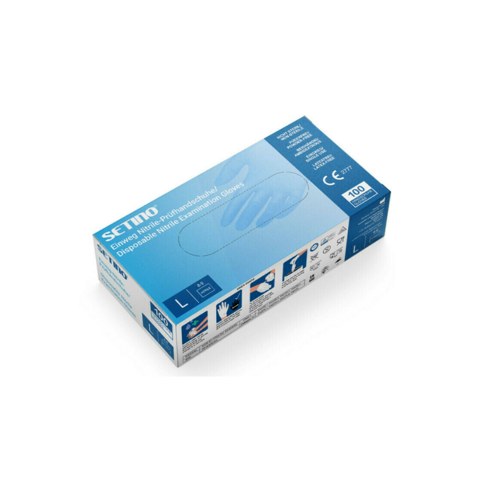 ΓΑΝΤΙΑ ΝΙΤΡΙΛΙΟΥ ΜΑΥΡΑ ΧΩΡΙΣ ΠΟΥΔΡΑ SETINO 100ΤΜΧ - LARGE